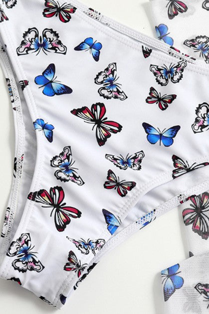 Ladies Split Three piece Swimsuit