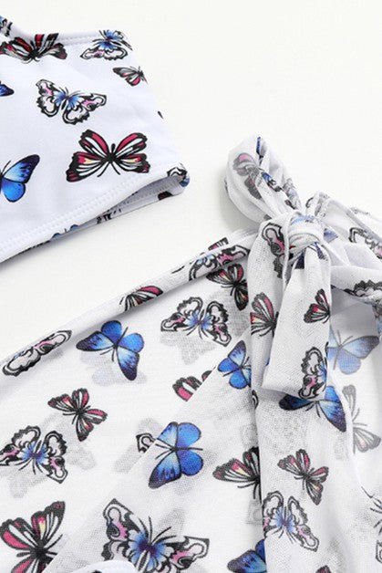 Ladies Split Three piece Swimsuit