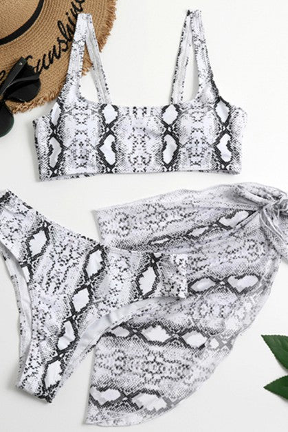 Ladies Split Three piece Swimsuit