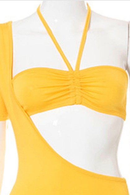 unilateral sleeves dress