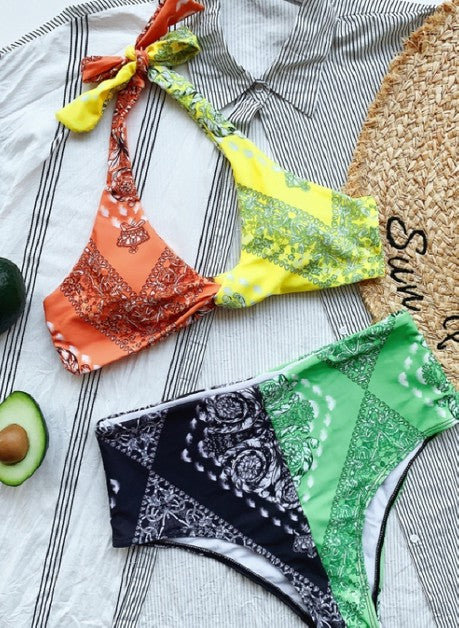 straps knotted swimsuit