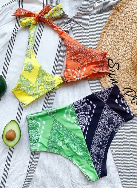 straps knotted swimsuit