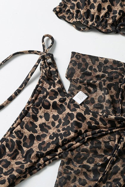 Ladies Split Three piece Swimsuit