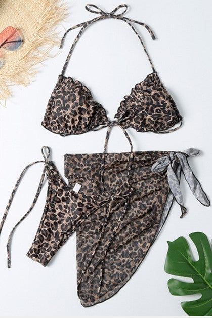 Ladies Split Three piece Swimsuit