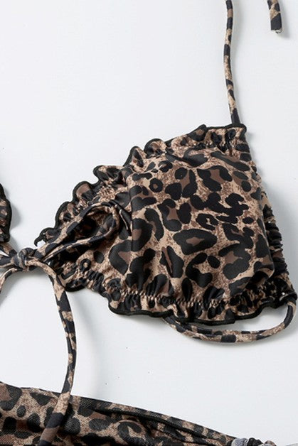 Ladies Split Three piece Swimsuit