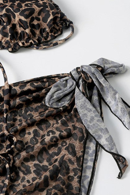 Ladies Split Three piece Swimsuit