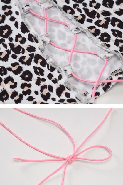 tether hanging neck strapless top