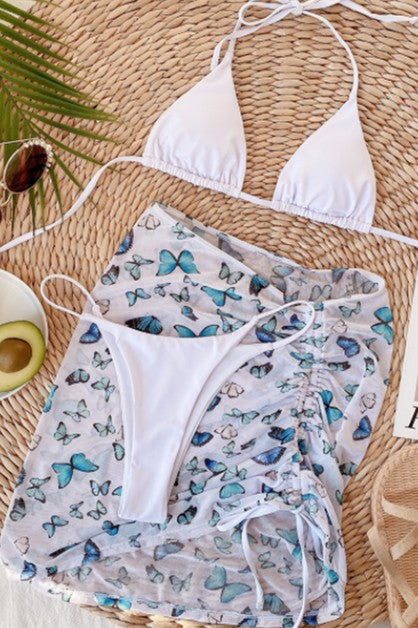 Ladies Split Three piece Swimsuit