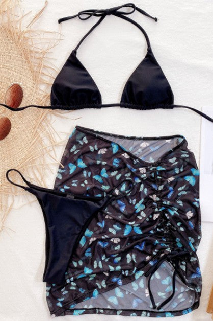 Ladies Split Three piece Swimsuit