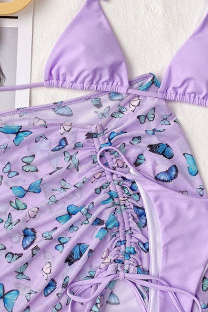 Ladies Split Three piece Swimsuit