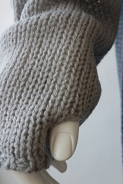 long sleeved pullover color blocking sweater