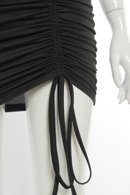 halter neck hollow sleeveless dress