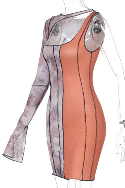 single sleeve contrast stitching