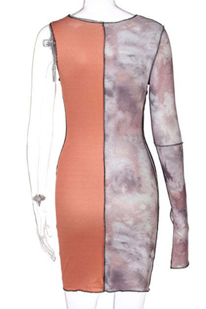 single sleeve contrast stitching