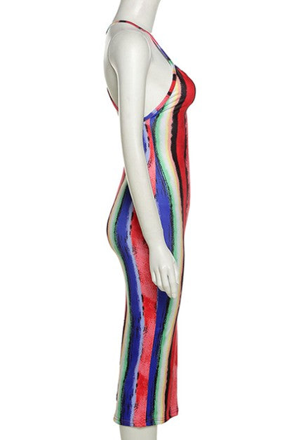 sexy halter straps Slim dress