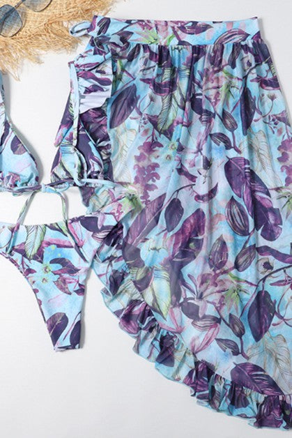 Ladies Split Three piece Swimsuit