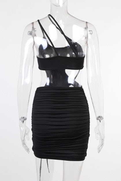 Temperament Ruched dress