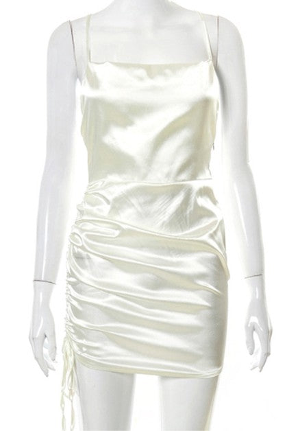 sling pleated sexy dress