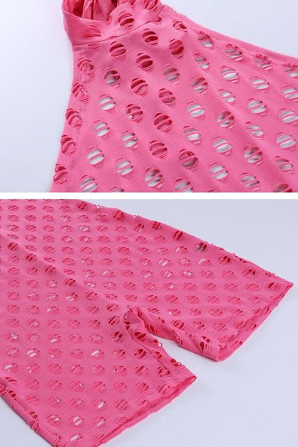 summer open back strappy romper