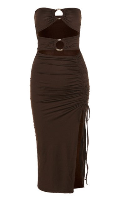 Sexy Hollow High-Split Dress