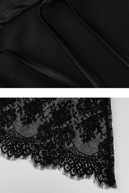 lace backless temperament dress