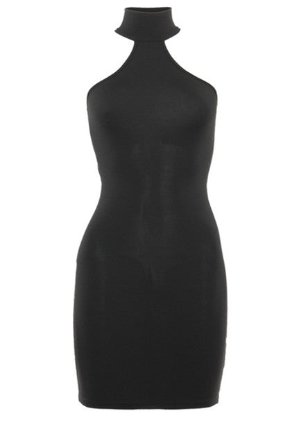 halter neck sleeveless dress