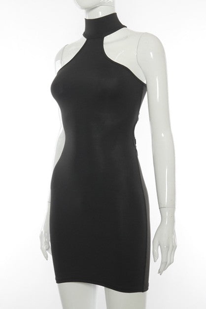 halter neck sleeveless dress