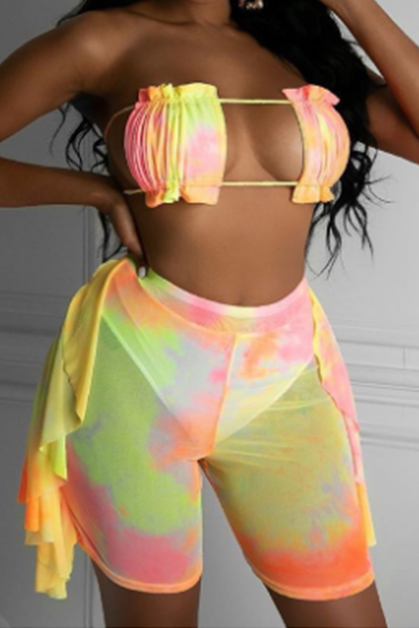 bikini boxer three piece swimsuit