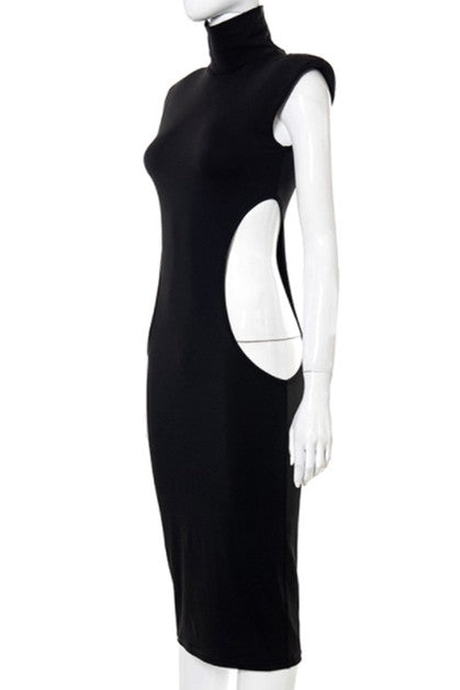 Sleeveless Shoulder Pads dress